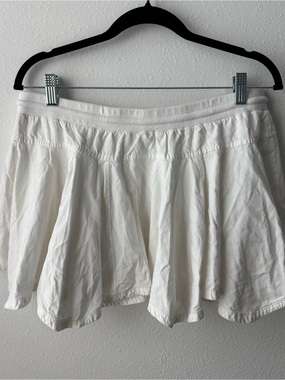 White Drawstring Mini Skirt - Picture 6 of 6